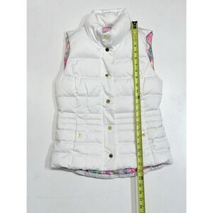 Lilly Pulitzer Isabela Down Filled Feather Puffer‎ Vest Women's Size Small White
